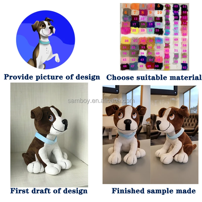 Custom Plush Dog Mascots Stuffed Toy Customization Brand Promotional