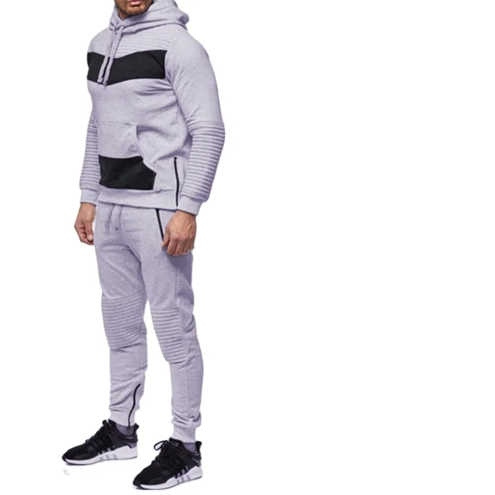 new mens tracksuit top bottom sport sweat suit hoodie trousers