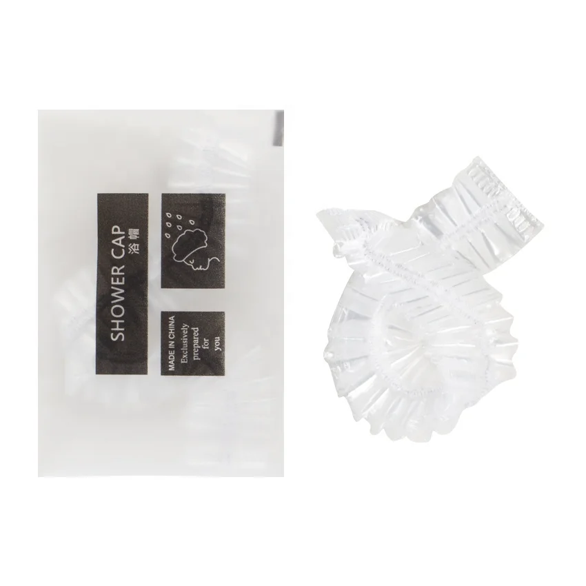 Waterproof Elastic Clear Shower Caps Disposable Salon Travel Hotel