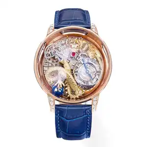 New Custom-designed Unisex Transparent Metal Analog Mechanical Wristwatch Waterproof Luxurious Stylish High-end Couple's Watches