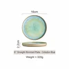 กลม 6 นิ้ว สีฟ้าเซลาดอน
