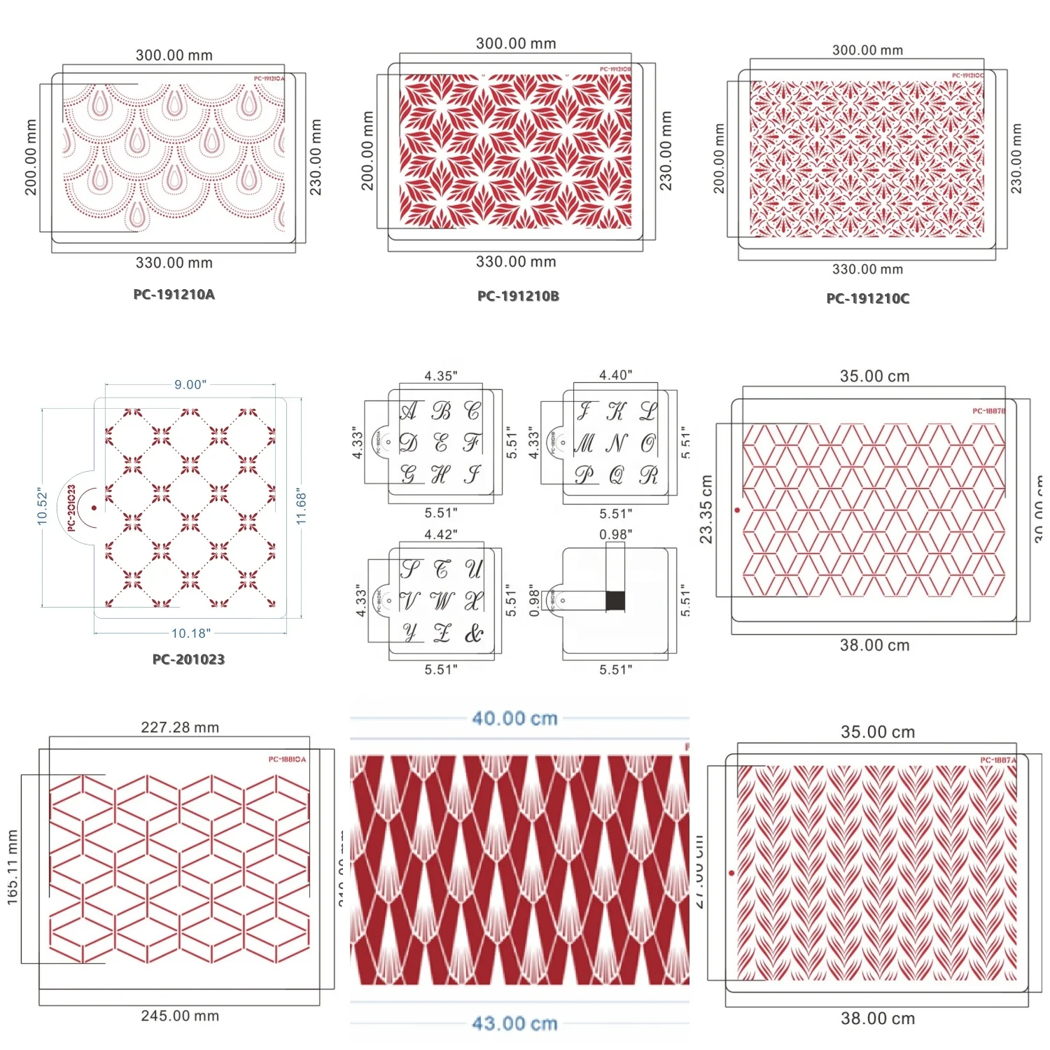 Ak Wholesale Cake Decorating Plastic Stencil For Cookies Sugar Sieve