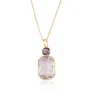 3. Purple Amethyst Quartz with Crystal Quartz