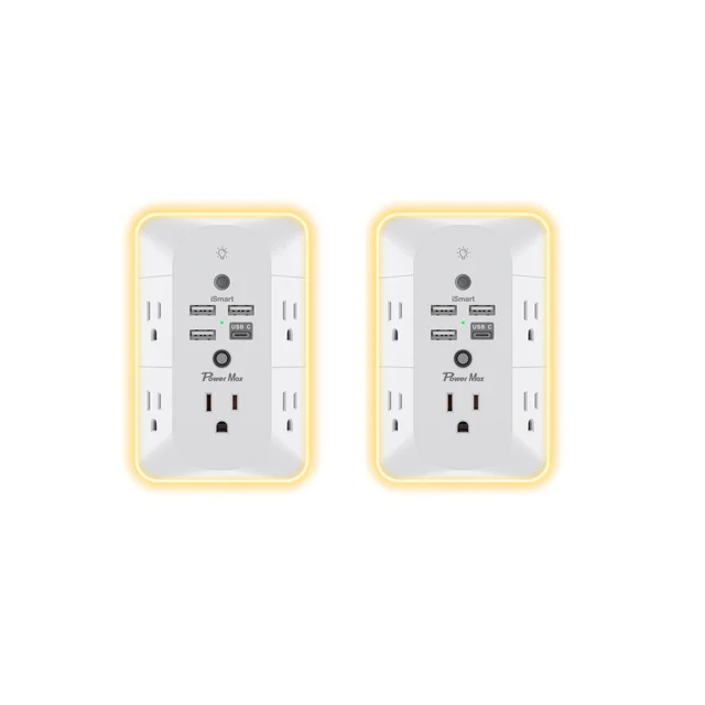 5 Outlets Extender US plug Power Socket Multi Functional Electrical Power Socket With 4USB 1USBC