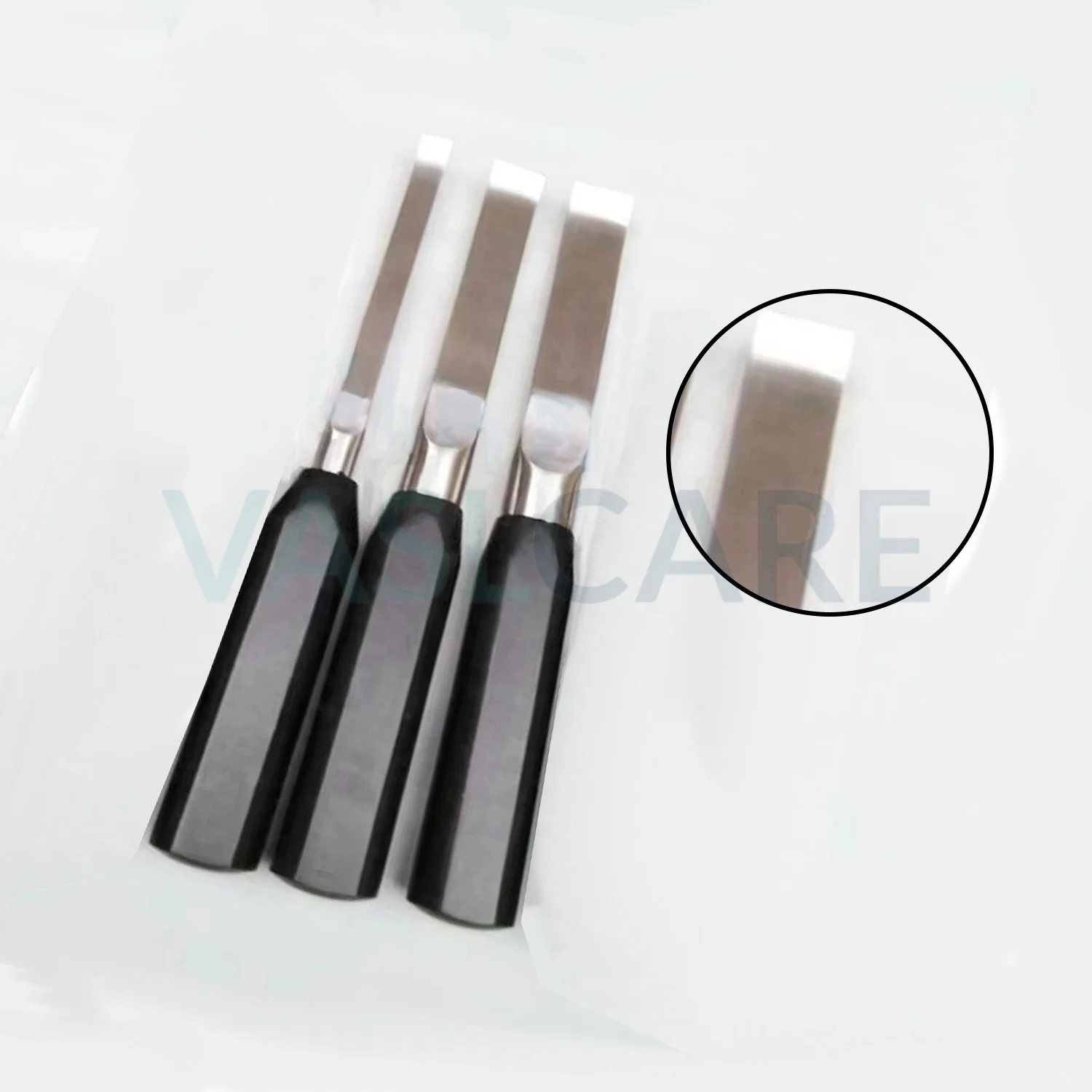 Orthopedic Spoon & Chesil Set of 7 Peaces Black Handle Osteotome Orthopedic Tool Bone Spoon and Chisel by Vaslcare