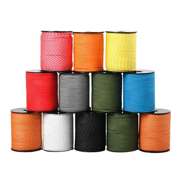 2mm Factory Stock Wholesale Color reflective UHMWPE Braid paracord camping rope tent rope