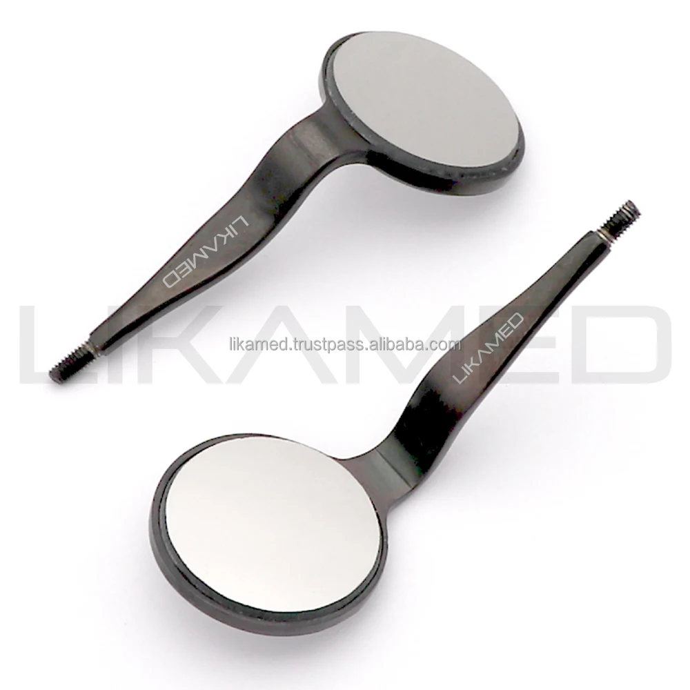 Likamed Dental Double Sided Mouth Mirrors Oral Rhodium Front Surface Dental Mouth Mirror No 4 5