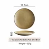 7 inch round silver brown