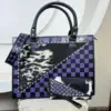 Black & Purple Checkered
