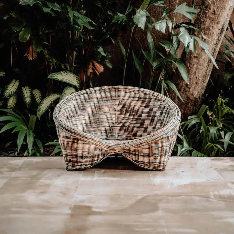 Handmade meditation chair good price natural rattan garden sitting wicker woven chairs for yoga practice