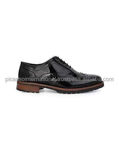 Customized Logo Top Quality Classic Design Formal Casual Office Party Wear Men's Full Grain Italian Genuine Leather Shoes