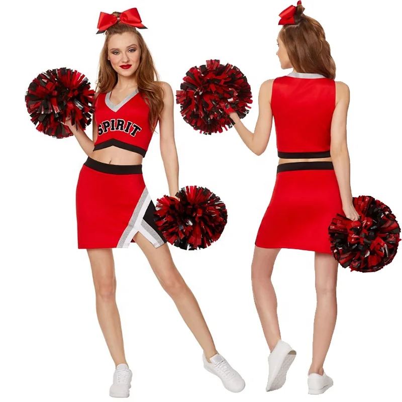 Women Sexy Performs Custom Cheerleading Dresses Uniforms With Pompom