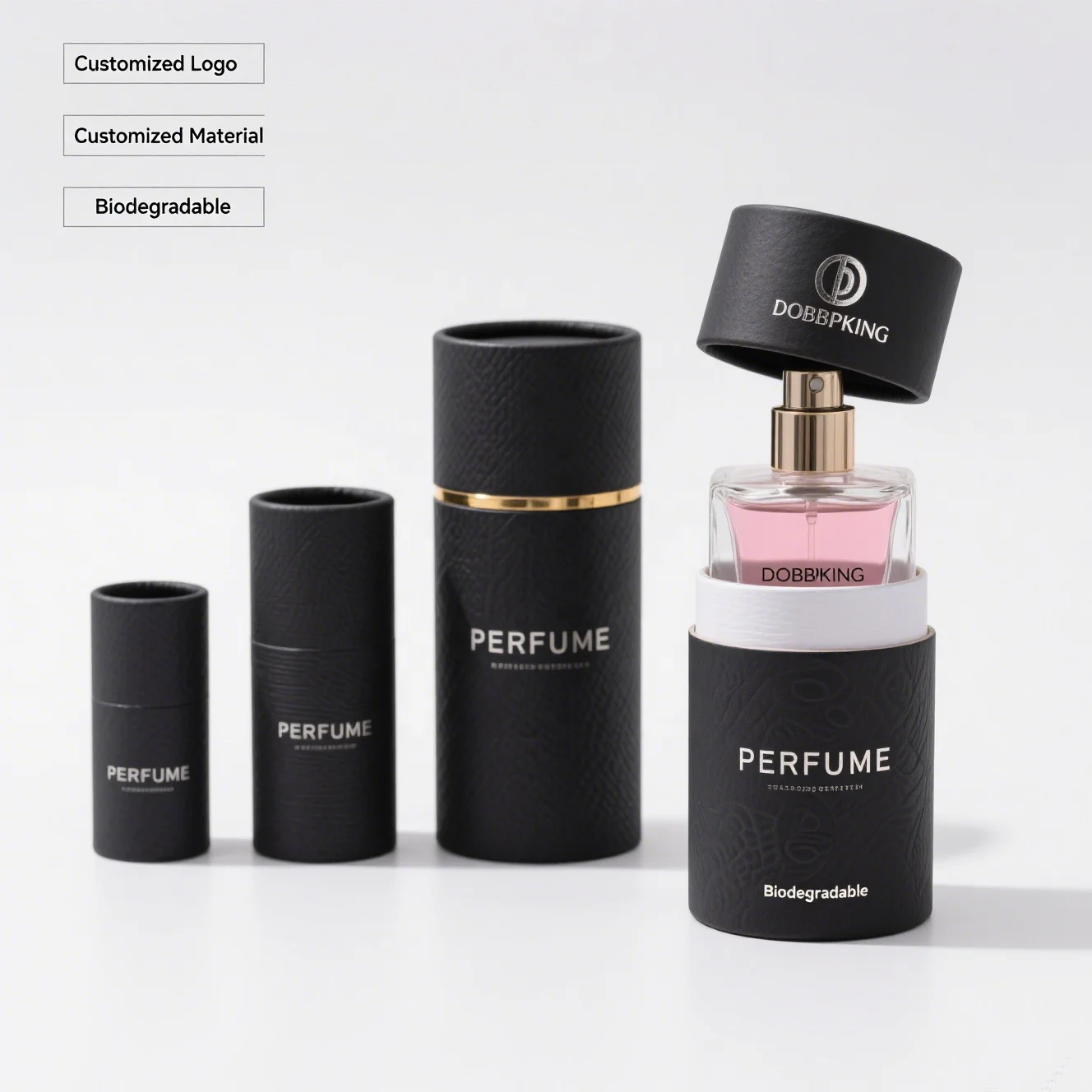 Wholesale Custom Logo Biodegradable Essential Oil Bottle Packaging Tube Cardboard Perfume Cosmetic Paper Tubes