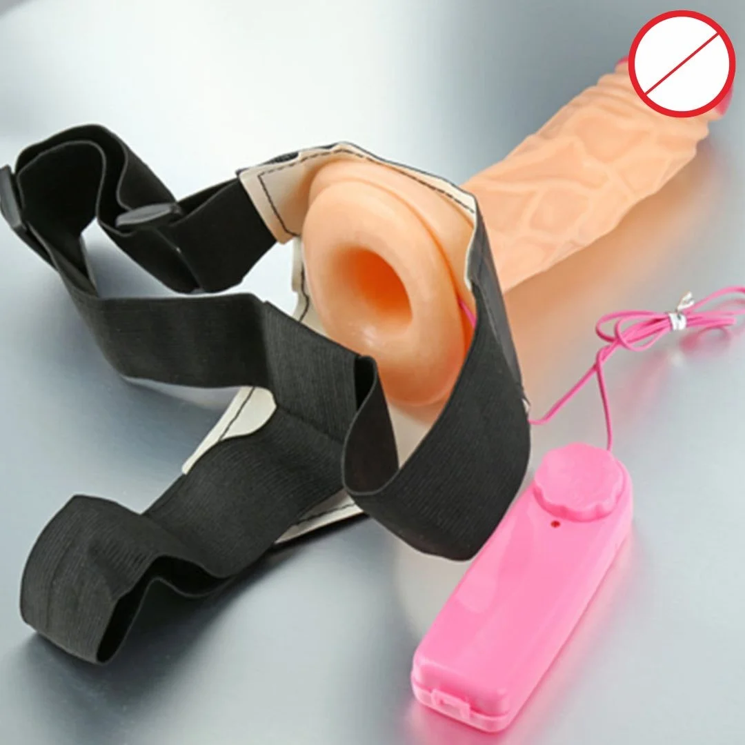 Realistic Silicone PVC Penis Dildo with Belt & Vibrator Hollow Strap-On Sex Toys for Men for Use in Kerala India