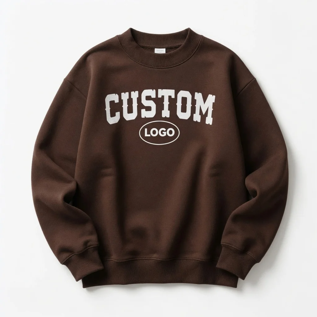 2026 Custom Screen Print Oversized Crew Neck Sweatshirt Premium Quality Heavy GSM Drop Shoulder Sweatshirt For Casualwear OEM