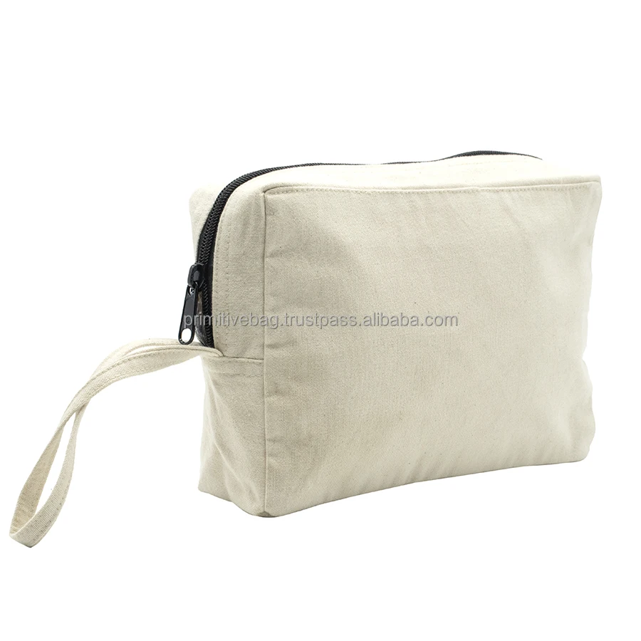 Custom canvas clearance zipper pouch