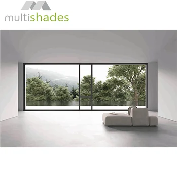 Modern Double Glazed Tempered Glass Hurricane Impact Aluminum Sliding Door Horizontal Opening for Interior House or Workshop