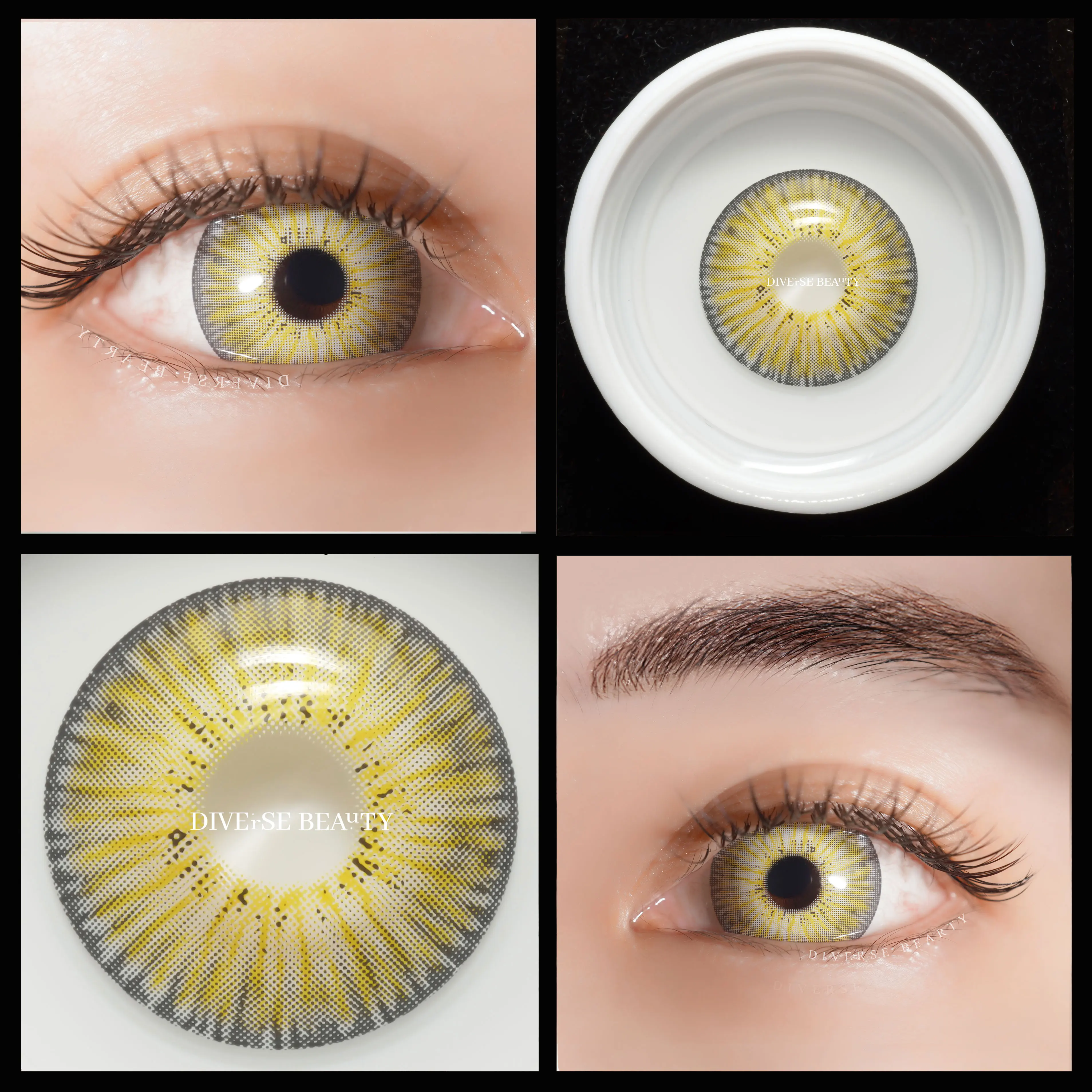 HOT fresh looking Chinese cosmetic wholesale color contact lens cheap 3 tone soft yearly  eye colored contact lenses