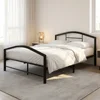 Struttura Letto in Ferro Nera Minimalista Curva
