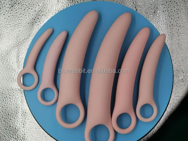 BlueRabbit 6size Hand-Hold Anal Plug Butt Plug Toys Silicone Pelvic Floor Vaginal Dilators Trainer Set for Women