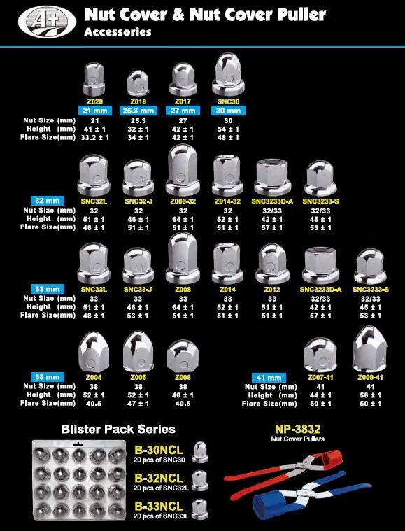 33 мм Крышка для гаек грузовика крышка из нержавеющей стали