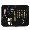 Alicates Rosegold con herramientas doradas para extensiones de cabello