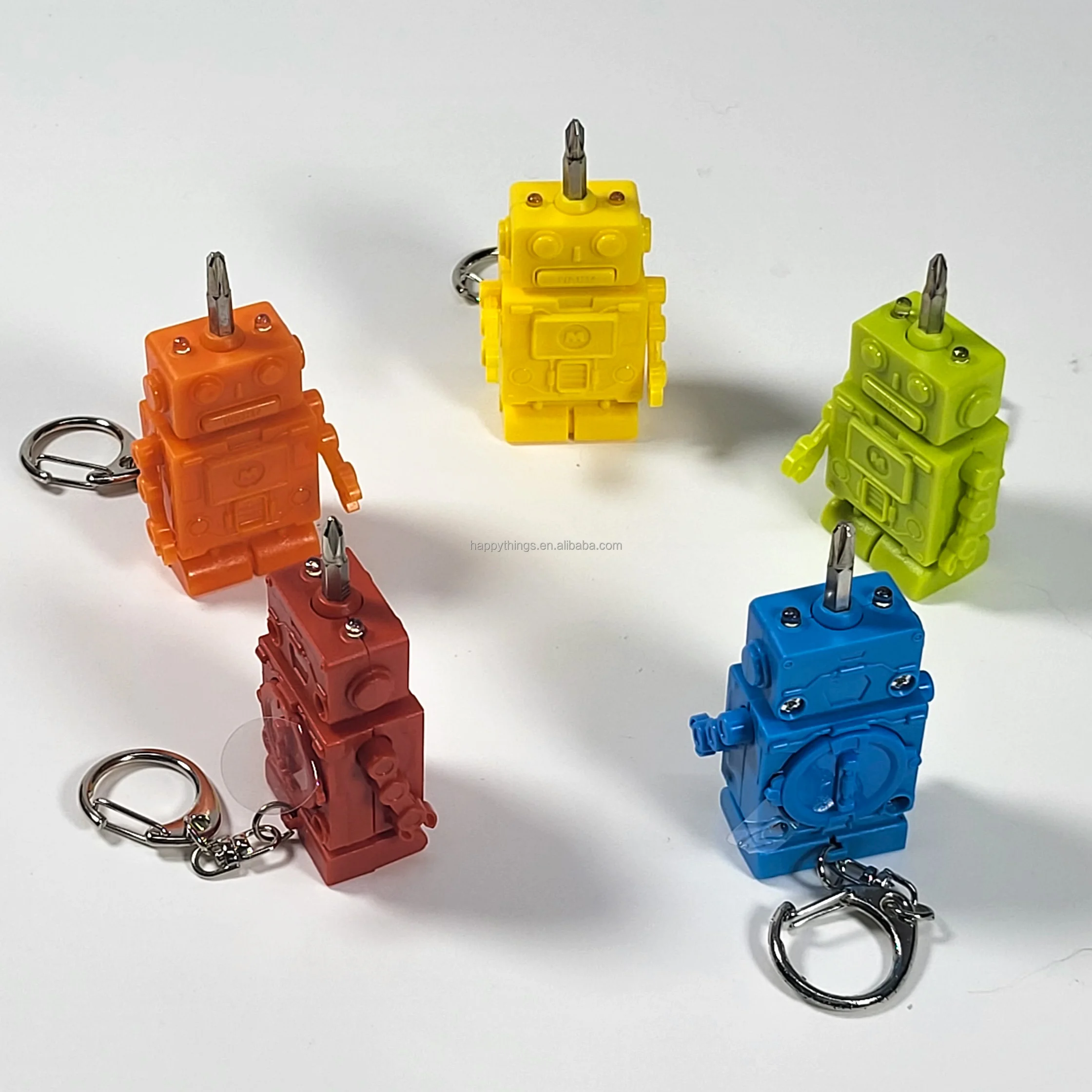 Creative Design Robot Multi Tool Kit for Screwdriver with Mini LED Light  Keychain