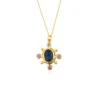1. London Blue Quartz, Pink & White CZ