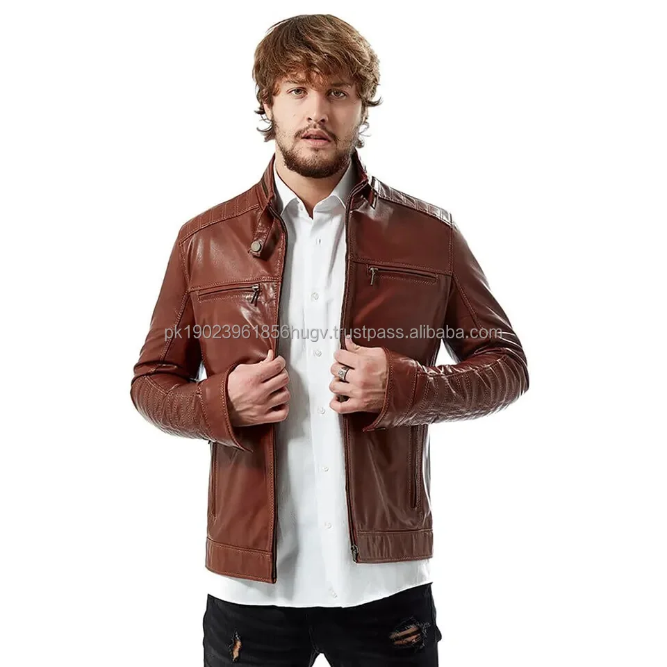 2023 Custom Best Price Custom Men Fashion Leather Jacket Made In