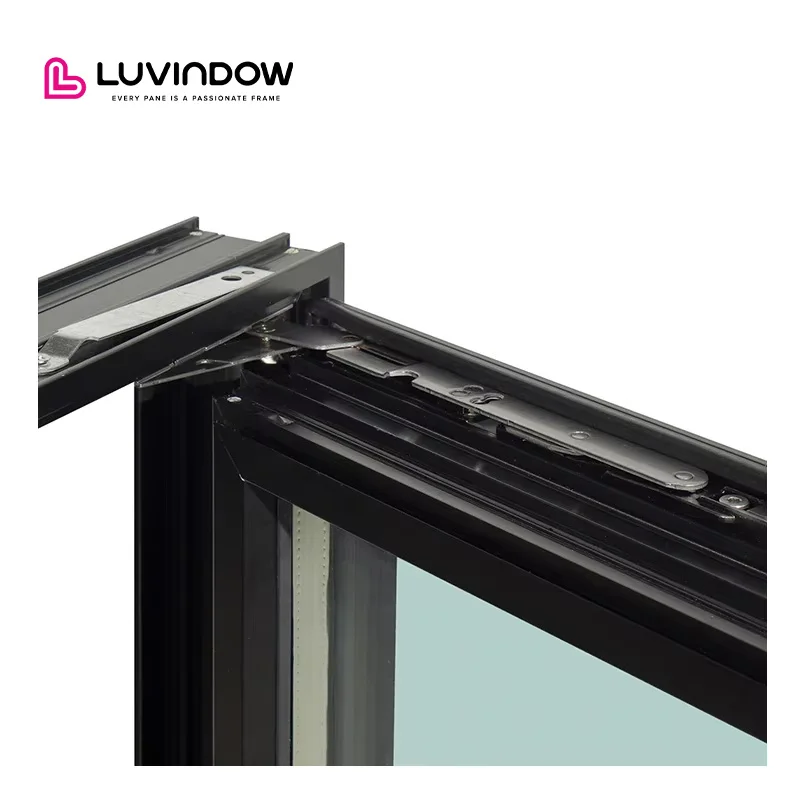 Ultra Narrow Frame House Window Design Anti-deformation Heat Insulation Aluminum Black Tilt Turn windows