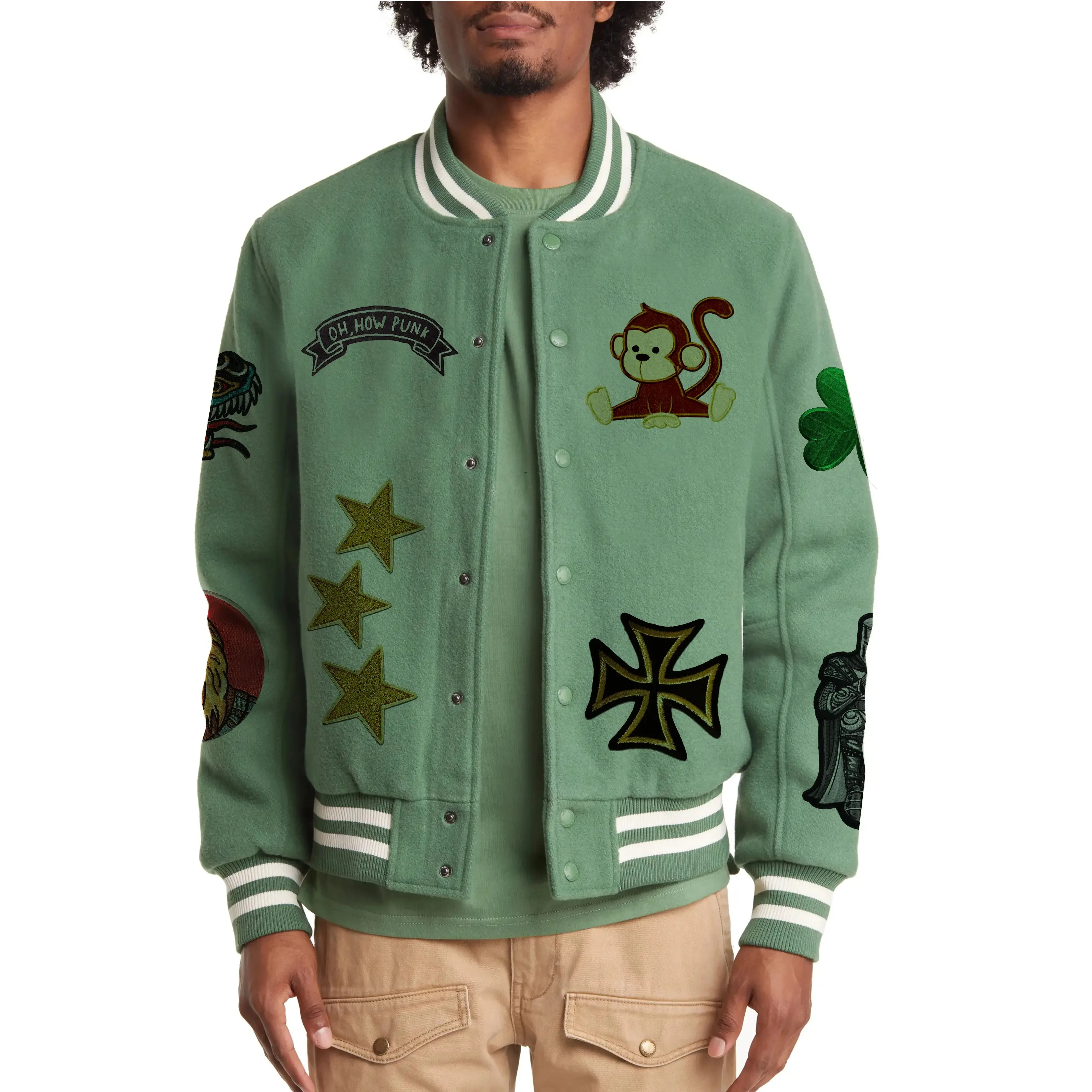Men Varsity Letterman Jackets Custom Baseball Bomber Leather/Wool Winter High Quality Cheap Price High