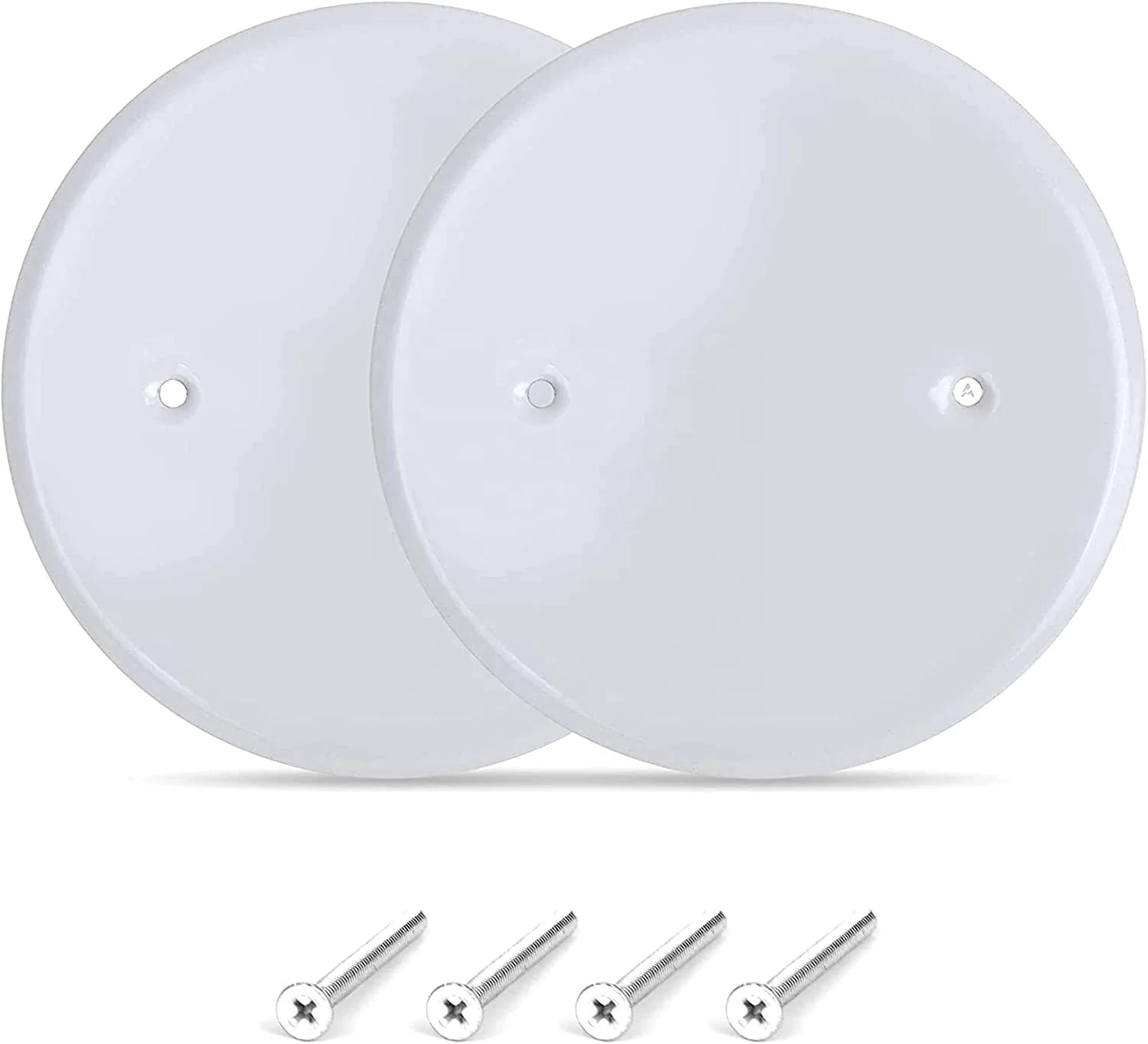 Ceiling Cover Plate Metal Flat Round Electrical Cover Blank Circle Wall Plate with Screws Ceiling Fan Box Cover
