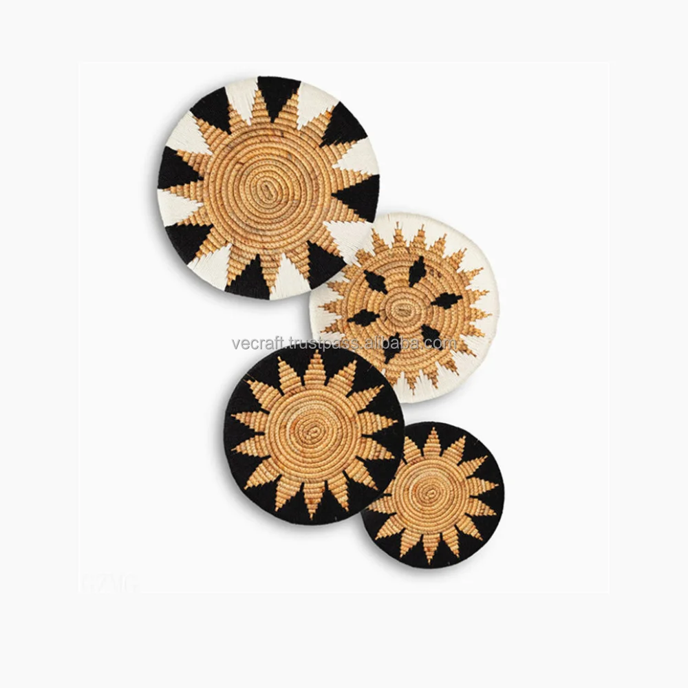 Vietnam Wholesale Bohemian Seagrass Wall Decor Basket Seagrass Wall