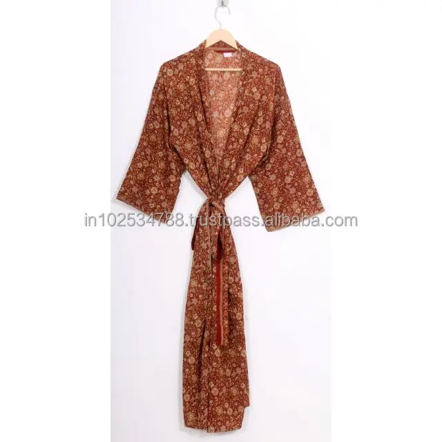 Kleding Dameskleding Pyjamas & Badjassen Jurken Zijde Sari Vintage Indiase Kimono Gewaden Japanse Kimono Bruidsman Gewaden Kimono Vest Zomer Kimono Jurk 