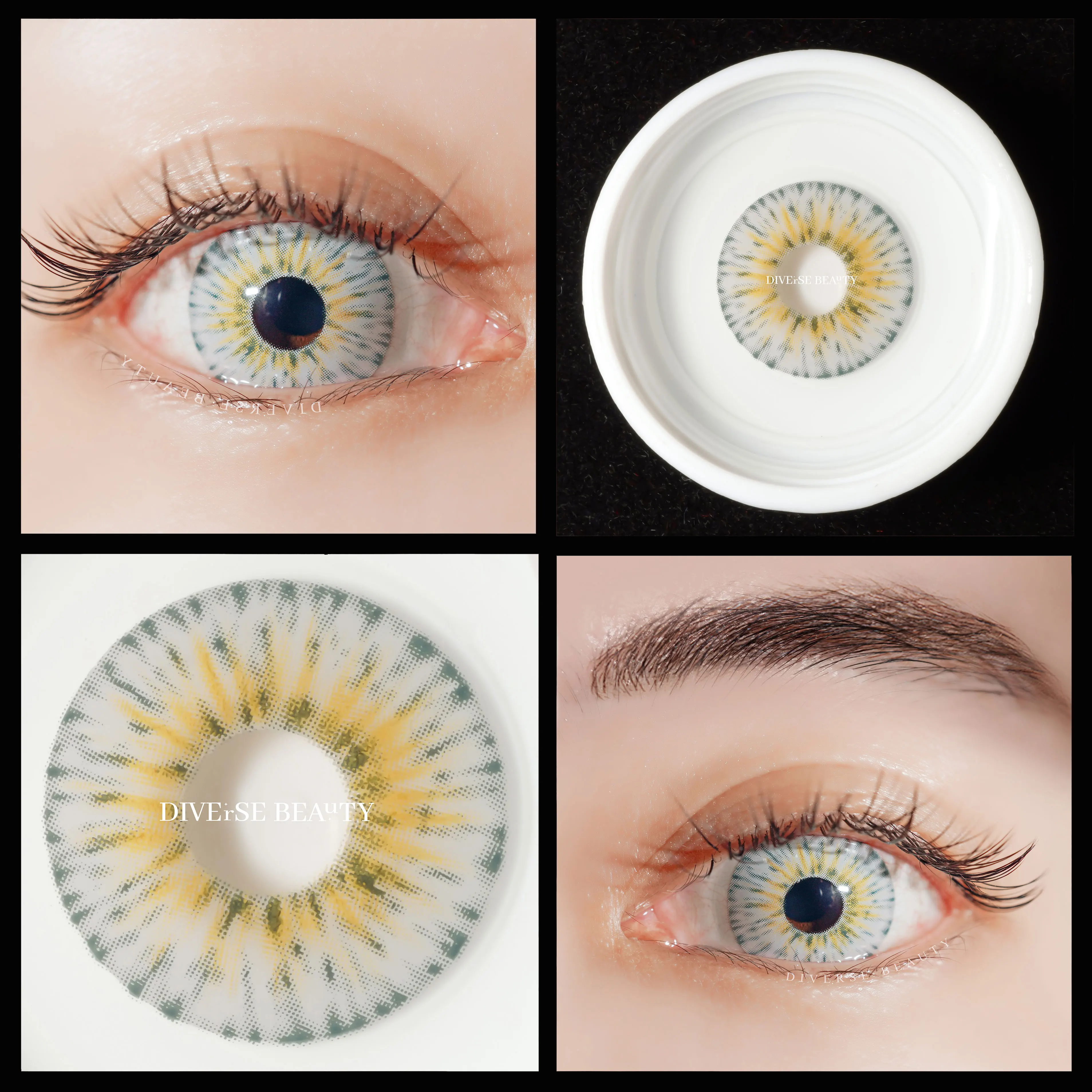 HOT fresh looking Chinese cosmetic wholesale color contact lens cheap 3 tone soft yearly  eye colored contact lenses