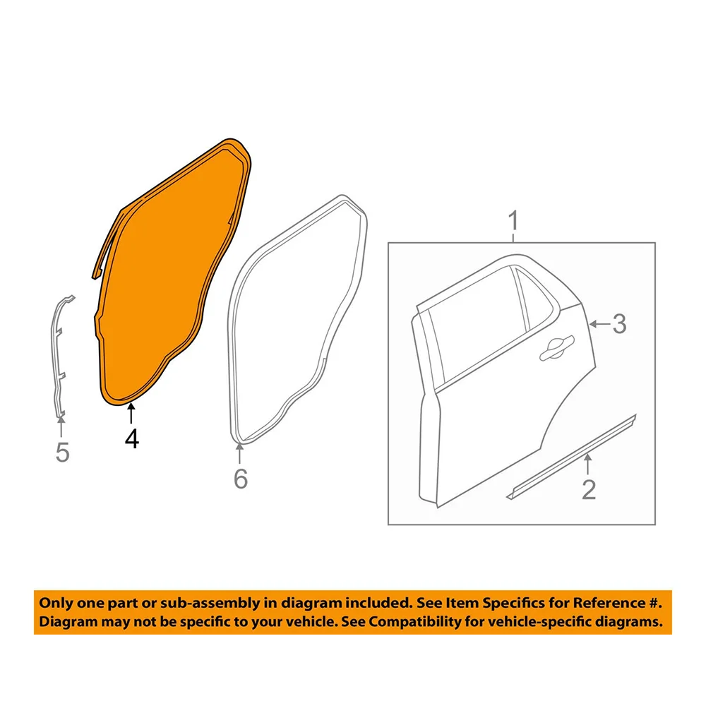 Factory Car Accessories Door Rubber BB5Z7825325B BB5Z7825325A BB5Z7825... — 6