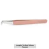 Pinza de volumen con punta angular para extensiones de pestañas