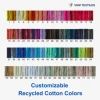Customizable in 70+ colors for Recycled Cotton Material
