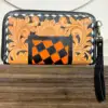 Orange & Black Checkered
