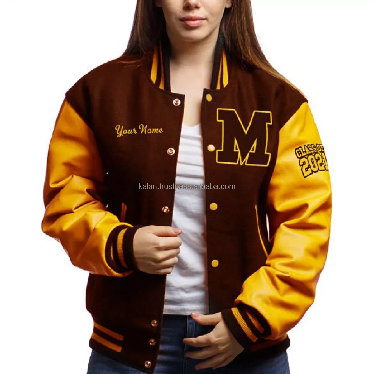 Multi Logo Varsity Jacket in 2023  Varsity jacket, Casual jacket