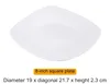 8-inch square plate with round bottom