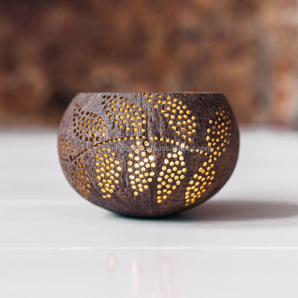 Лучшая цена, подсвечники из скорлупы кокоса, свечи из скорлупы кокоса