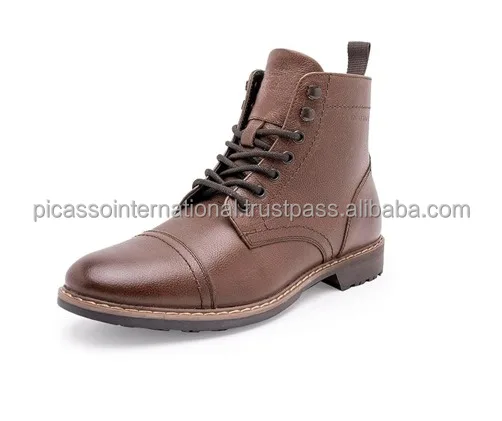 Wholesale Quantity Supplier of Superior Quality Men's Daily and Casual Wear Genuine Leather Shoes Classic Design Hiking Boots