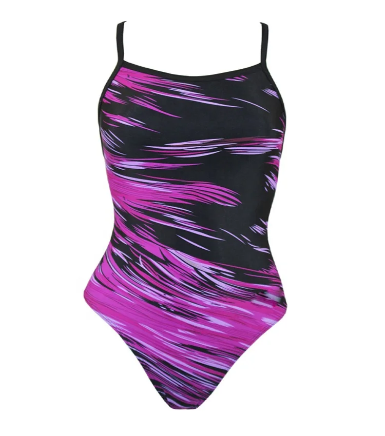 latest style ladies one piece body fit swimming suit women