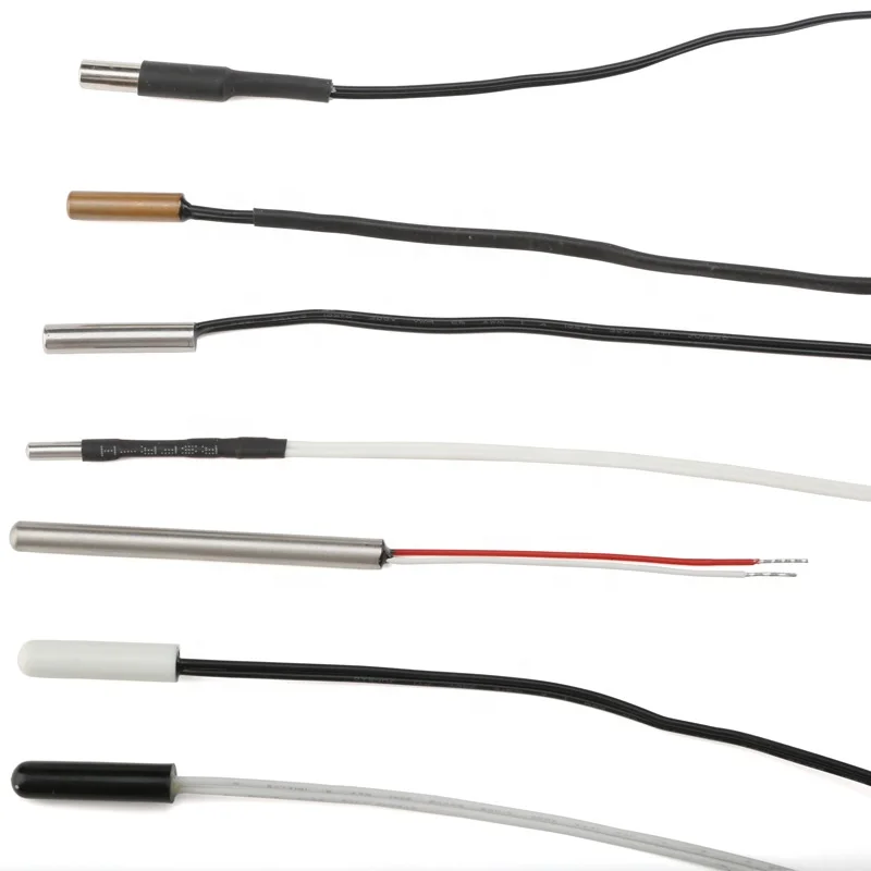 Cylinder Head NTC Temperature Sensor 3x10mm 5x20mm 5x25mm 6x30mm 3950 10K Ohms Copper Bullet Housed Stainless Steel RTD Probe