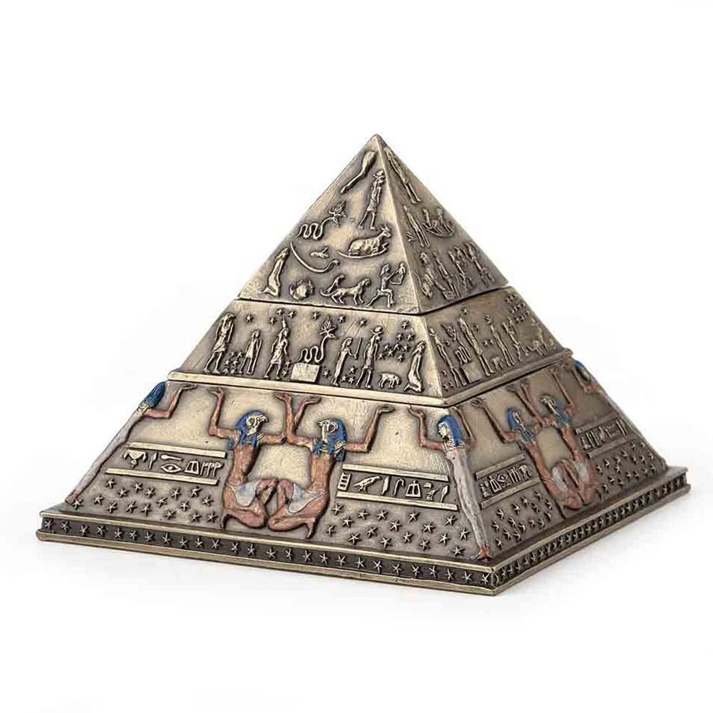 Veronese Design - Egyptian Pyramid Double Tier Trinket Box -cold Cast ...