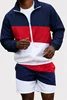 Navy Blue / Crimson Red / White