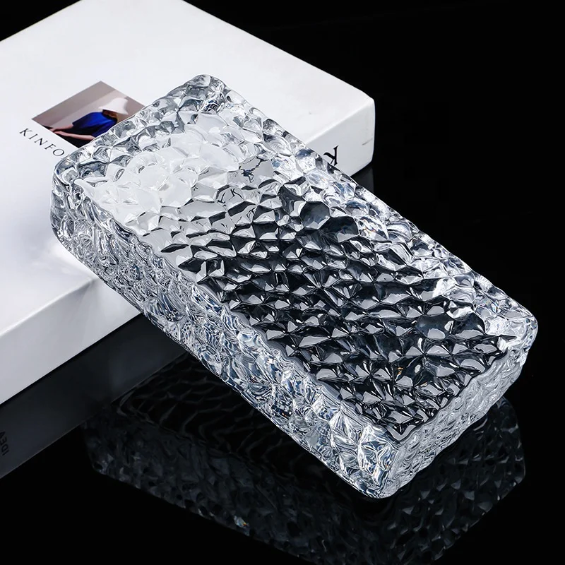 Color Solid Glass Brick Mirror Bubble Decorative Crystal Glass Block for Building Glass Bricks Wall