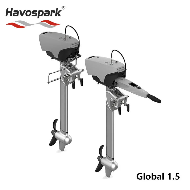 Propulsores marinos Havospark de 1,5 kW, propulsor eléctrico para embarcaciones G1.5, motor fuera borda, potencia para navegación a vela, batería de 1200 Wh, para kayaks, tablas de paddle surf (SUP) y embarcaciones pequeñas