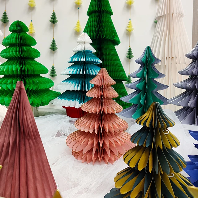 22cm Collapsible Christmas Tree Paper Honeycomb CE-8P053